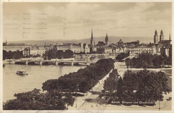Utoquai und Quaibrücke (Zürich) Vorderseite