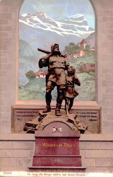 Telldenkmal, Rathausplatz, Altdorf Vorderseite