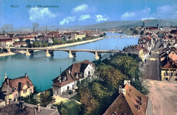 Basel. Die 3 Rheinbrücken Vorderseite