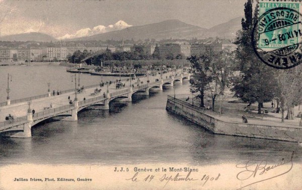 Genève et le Mont-Blanc. 1908 Vorderseite