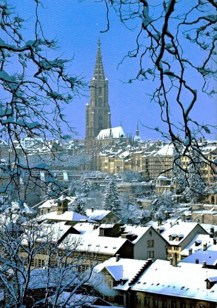 Münster mit Altstadt, Bern Vorderseite