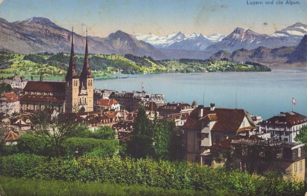 Luzern und die Alpen Vorderseite