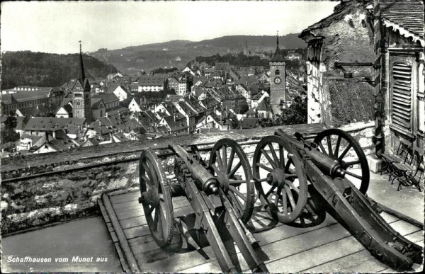 Schaffhausen vom Munot aus. Vorderseite