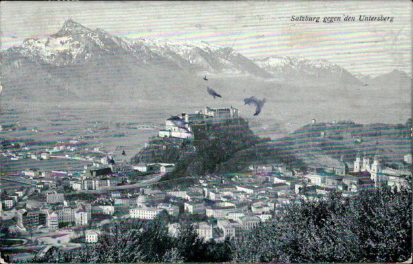 Salzburg gegen den Untersberg Vorderseite