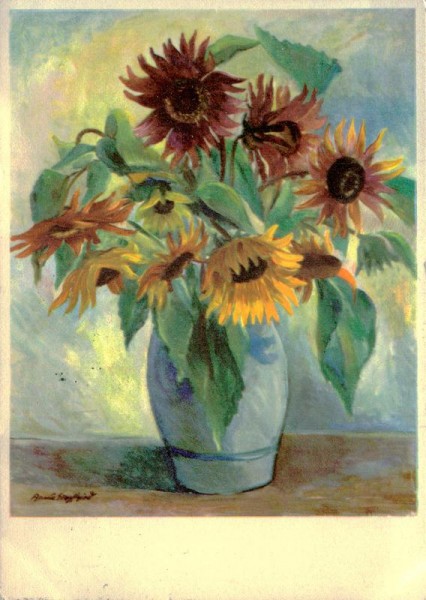 Arné Siegfried, Sonnenblumen Vorderseite