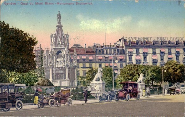 Genève - Quai du Mont Blanc (4810 m) Monument Brunswick. Vorderseite