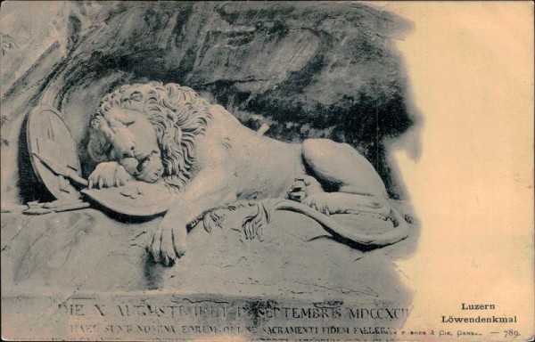 Luzern - Löwendenkmal Vorderseite