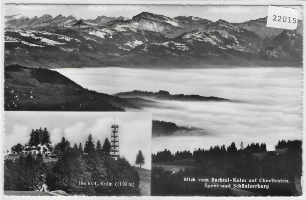 Bachtel-Kulm - Blick auf Churfirsten mit Nebelmeer