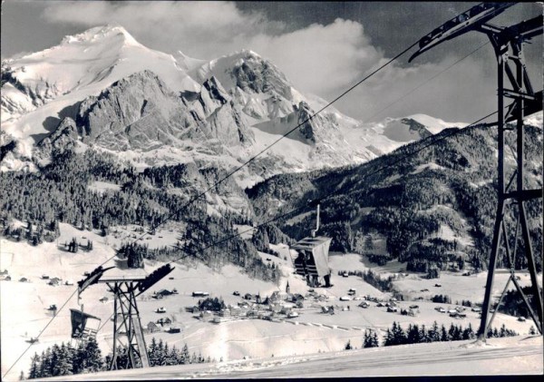 Wildhaus. Sessellift mit Schafberg Vorderseite