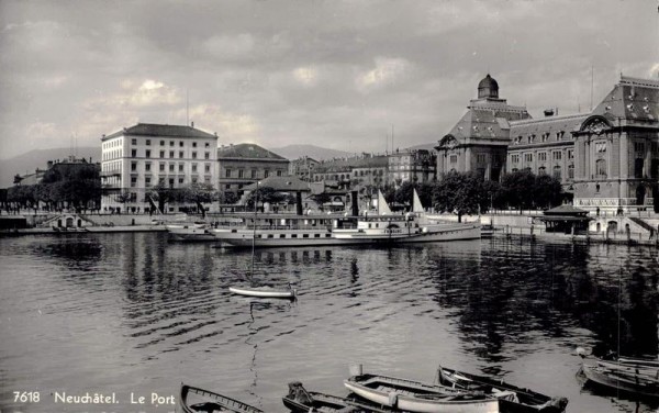 Neuchâtel. Le Port et la Poste. DS Fribourg Vorderseite