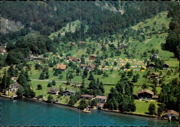 Campingplatz K. Zimmermann, Vitznau am Vierwaldstättersee - Flugaufnahmen Vorderseite