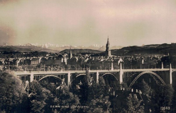 Bern und die Alpen Vorderseite