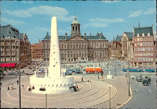 Dam mit Königlichem schloss und National Denkmal (Amsterdam) Vorderseite