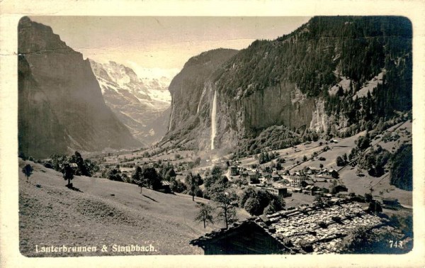 Lauterbrunnen & Staubbach. 1910 Vorderseite