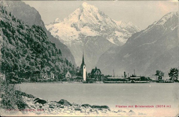 Flüelen mit Bristenstock (3074 m) Vorderseite