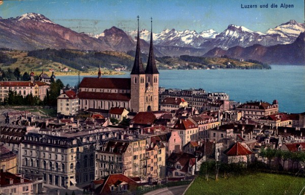 Luzern und die Alpen