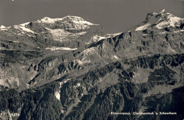 Klausenpass, Claridenstock u. Scheerhorn Vorderseite