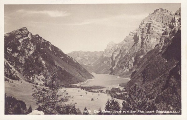 Der Klöntalersee von der Richisauer Schwammhöhe