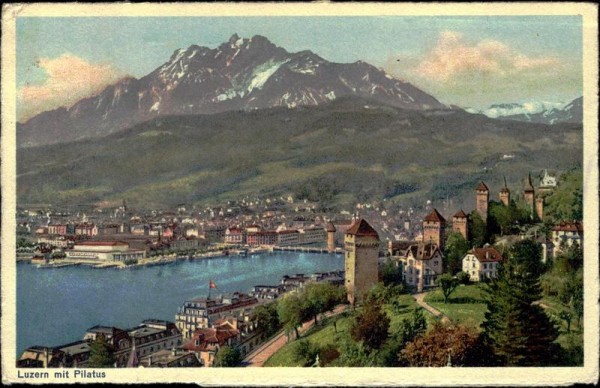 Luzern mit Pilatus Vorderseite