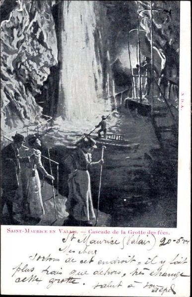 Saint-Maurice Valais. - Cascade de la Grotte des fées Vorderseite