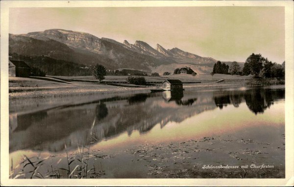 Schönenbodensee mit Churfirsten Vorderseite