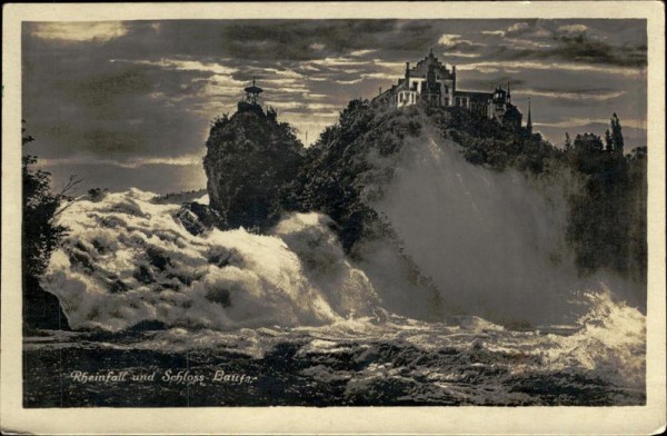 Rheinfall und Schloss Laufen Vorderseite