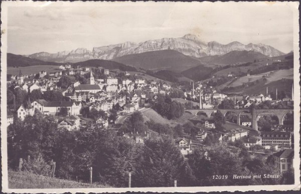 Herisau mit Säntis Vorderseite