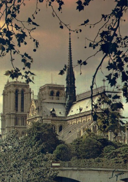 Paris. Cathédrale Notre-Dame Vorderseite