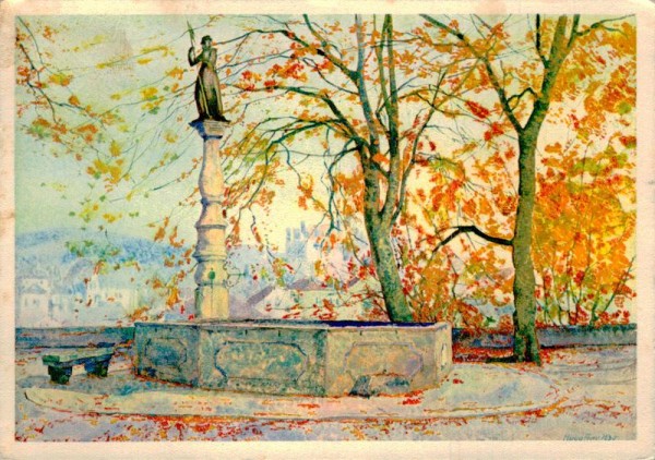 Hugo Frey, Lindenhofbrunnen Zürich Vorderseite