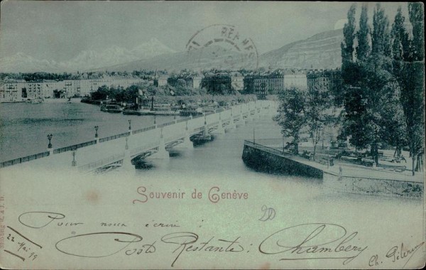 Souvenir de Genève Vorderseite