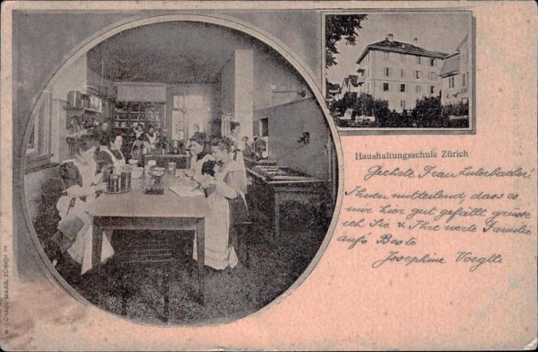 Haushaltungsschule Zürich Vorderseite