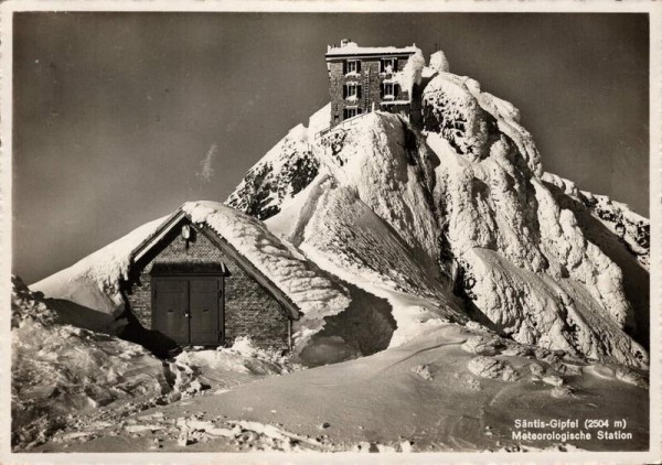 Säntis-Gipfel, Meteorologische Station. 1945 Vorderseite
