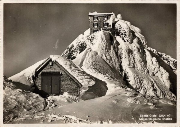 Säntis-Gipfel, Meteorologische Station. 1945 Vorderseite
