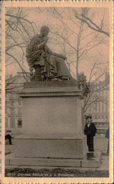 Genève, Statue de J.J. rousseau Vorderseite