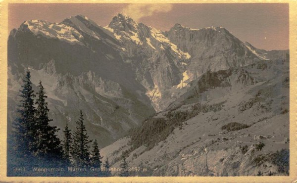 Wengernalp und Gspaltenhorn, Mürren Vorderseite