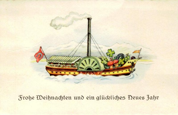 Frohe Weihnachten und ein glückliche Neues Jahr Vorderseite