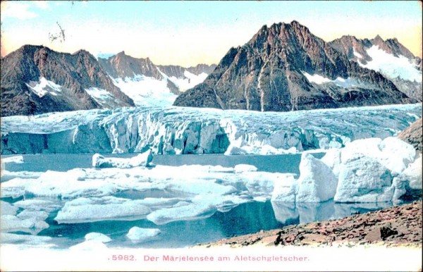 Der Märjelensee am Aletschgletscher Vorderseite