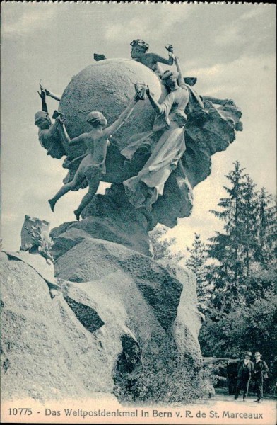 Das Weltpostdenkmal in Bern Vorderseite