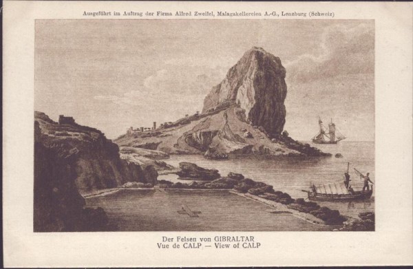 Der Felsen von Gibraltar Vorderseite
