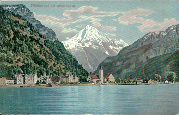 Flüelen und der Bristenstock Vorderseite