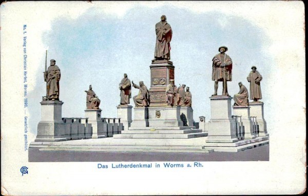 Das Lutherdenkmal in Worms. Vorderseite