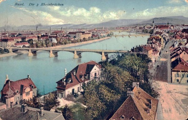 Basel. Die 3 Rheinbrücken Vorderseite