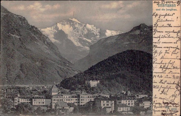 Interlaken und die Jungfrau Vorderseite