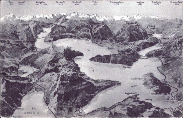 Zuger See. Panorama. 1907