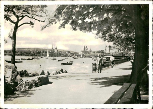 Zürich - Blick auf See und Stadt Vorderseite