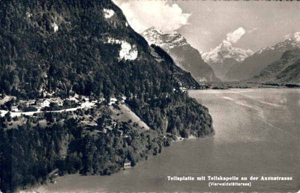 Tellsplatte mit Tellskapelle an der Axenstrssse. Vierwaldstätter Vorderseite