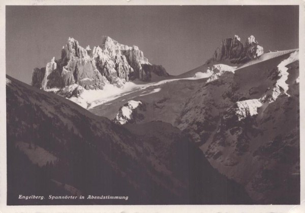 Engelberg, Spannörter in Abendstimmung Vorderseite