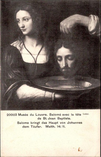 Salomé bringt das Haupt von Johannes dem Täufer Vorderseite