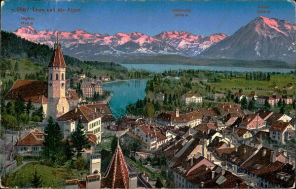 Thun und die Alpen Vorderseite