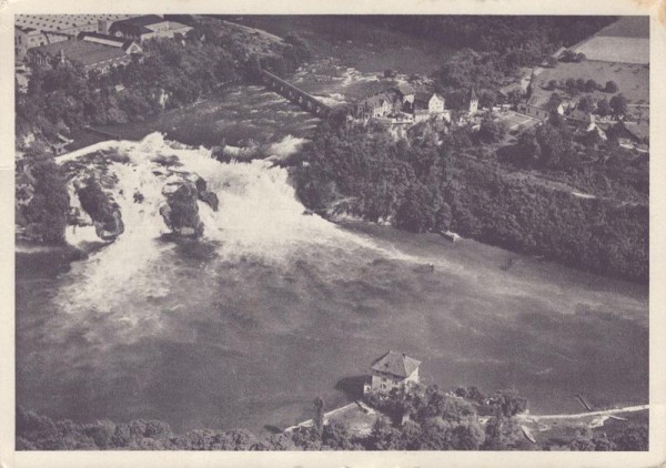 Fliegeraufnahme Swissair, Rheinfall Vorderseite